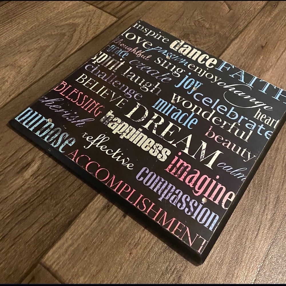 Inspirational Word Art Wall Decor | Positive Quote Home Decor | 10” Square - Picture 4 of 5